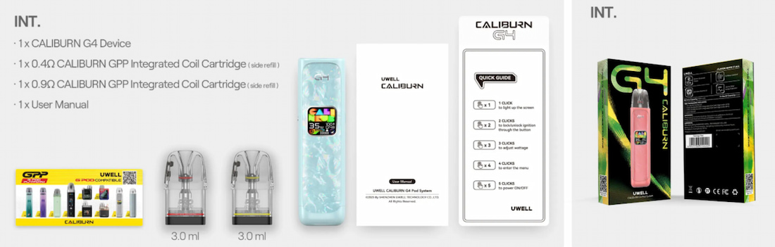 پادماد یوول کالیبرن جی 4 – UWELL CALIBURN G4 PODMOD