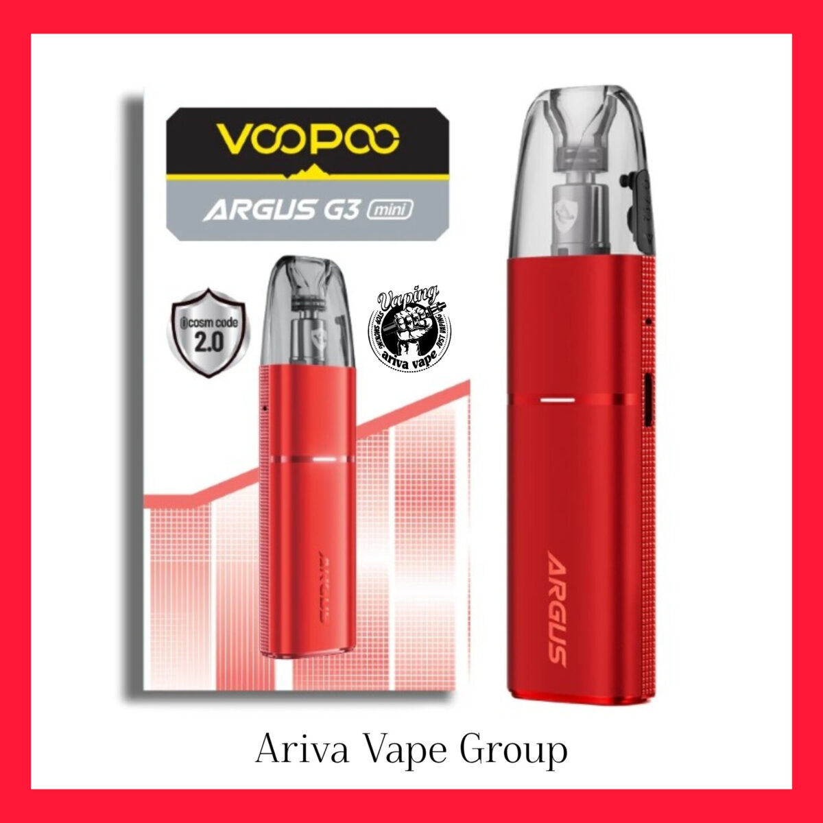 پاد ووپو آرگاس جی3 مینی قرمز – VOOPOO ARGUS G3 MINI RED PODMOD